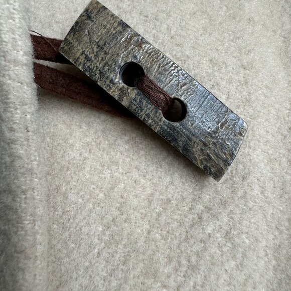 Lands End Overcoat Womens Wool Mohair Coat 14 Cottagecore Embroidered Western - Picture 6 of 8